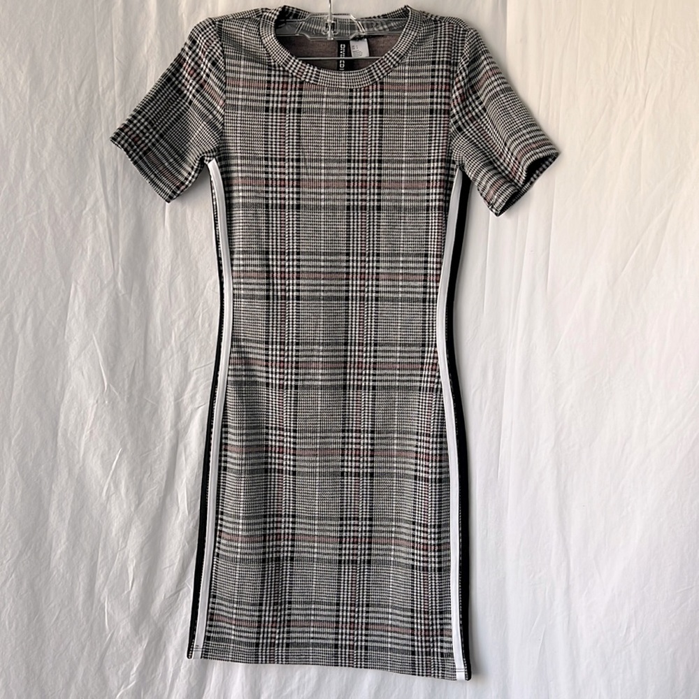 Divided H&M bodycon tartan plaid dress 6 - Picture 2 of 6